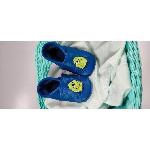 Lederpuschen Monster gestickt