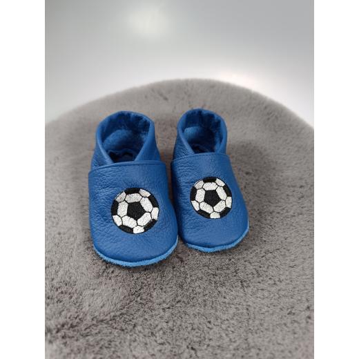 Lederpuschen Fußball gestickt