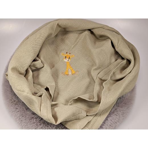 Spucktuch bestickt mit einer Giraffe