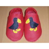 Lederpuschen Motiv Rabe