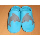 Lederpuschen Motiv Delfin Lederpuschen Motiv Delfin