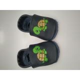 Lederpuschen Schildkröte gestickt