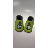 Lederpuschen Maulwurf gestickt