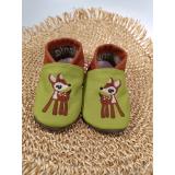 Lederpuschen Rehkitz gestickt