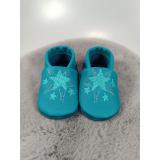 Lederpuschen Sterne gestickt Lederpuschen Sterne gestickt