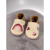 Lederpuschen Regenbogen/Schmetterlinge Lederpuschen Regenbogen/Schmetterlinge