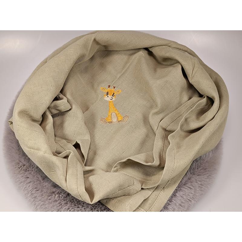 Spucktuch bestickt mit einer Giraffe