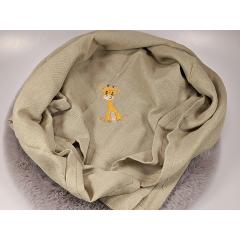 Spucktuch bestickt mit einer Giraffe